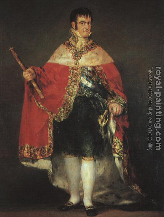 Francisco De Goya : Ferdinand 7 in his Robes of State